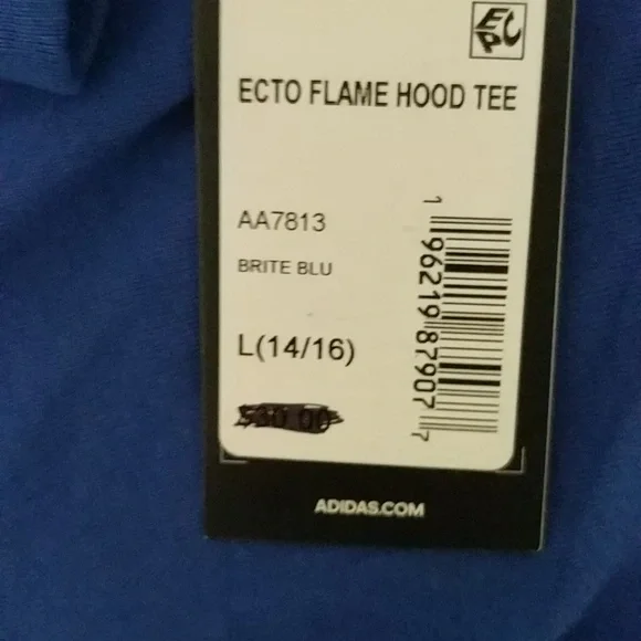 Adidas hooded long sleeve  size boys L 14-16 - Picture 2 of 3